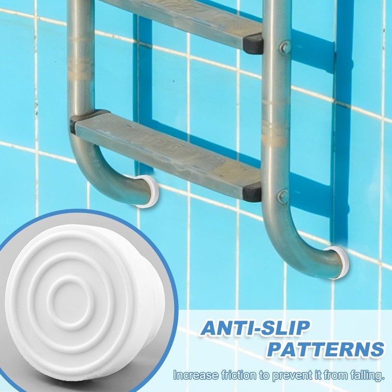 Pool Ladder Bumpers for Inground Pool, 2/4Packs Inside Plug Caps fit White gallery