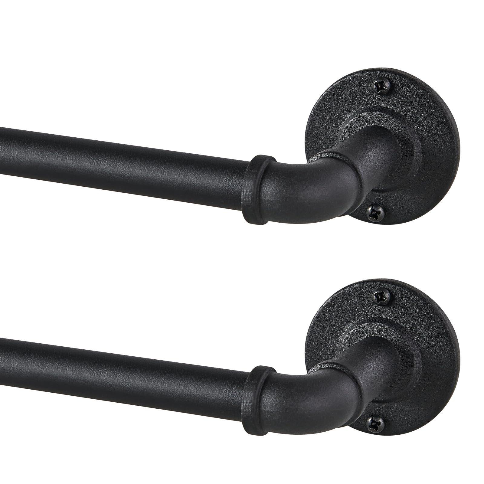 2 Pack 35 to 75 Inch Industrial Pipe Curtain Rods for Windows 48 to 84 Inch gallery