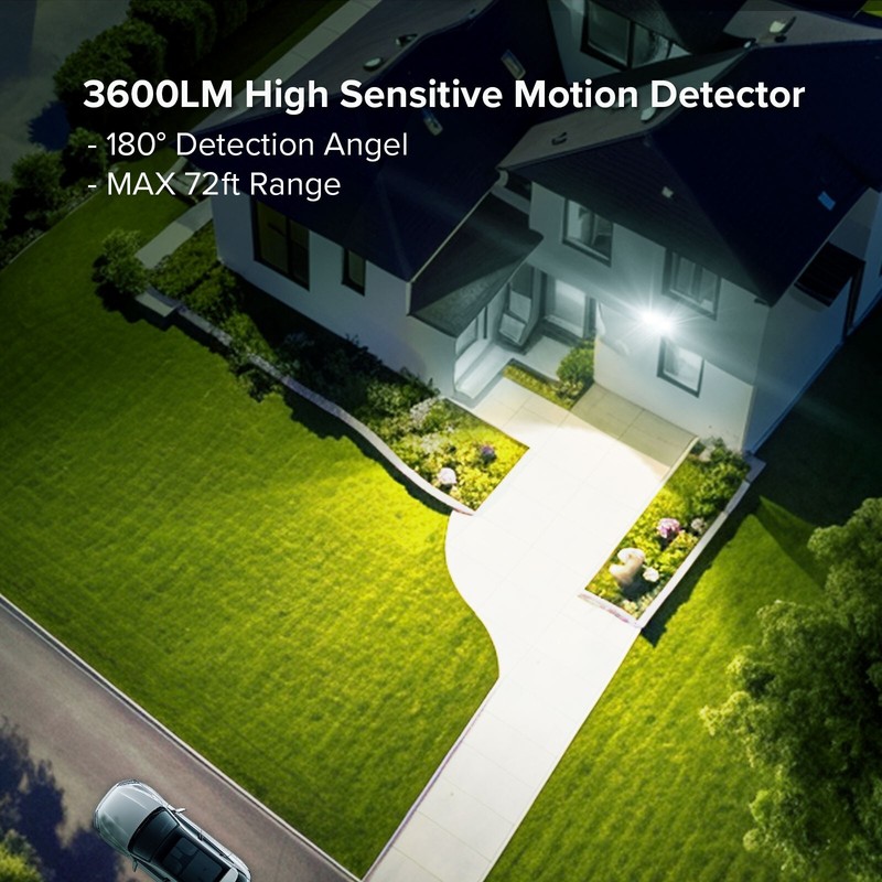 SANSI 36W=350W LED Motion Sensor Security Lights 3600LM Dusk to Dawn FloodLight gallery
