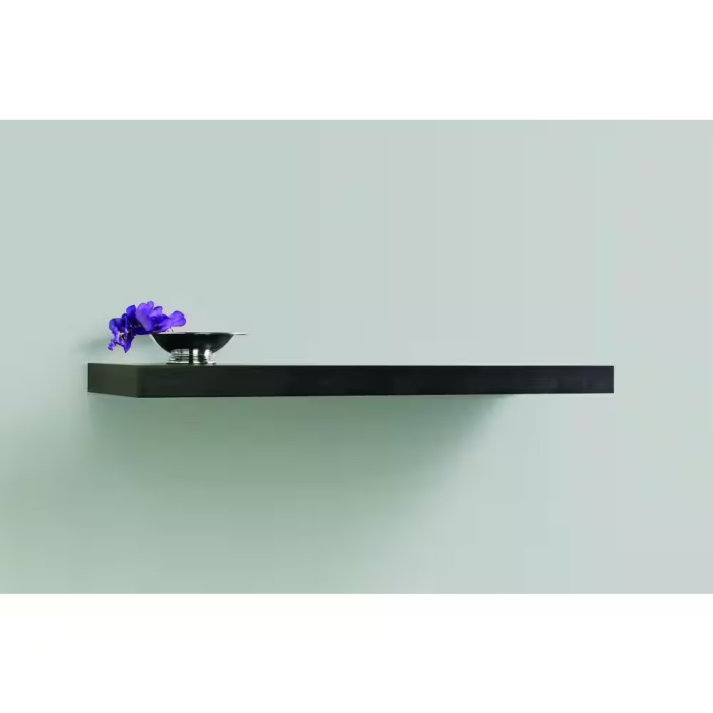35 In. W X 10 In. D Espresso Floating Decorative Wall Shelf gallery