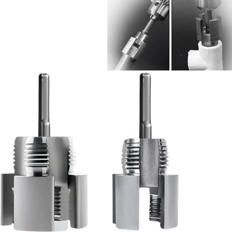 PVC Pipe Threading Tool 1/2" 3/4" Internal External Water Pipe Drill Attachment gallery