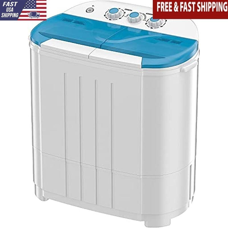 Portable Mini Twin Tub Washer Compact Washing Machine Apartments RVs Dorms New gallery