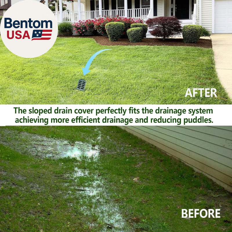 4" Universal Yard Drain Grate Cover, Slope French Drain Drainage Emitter for Sum gallery