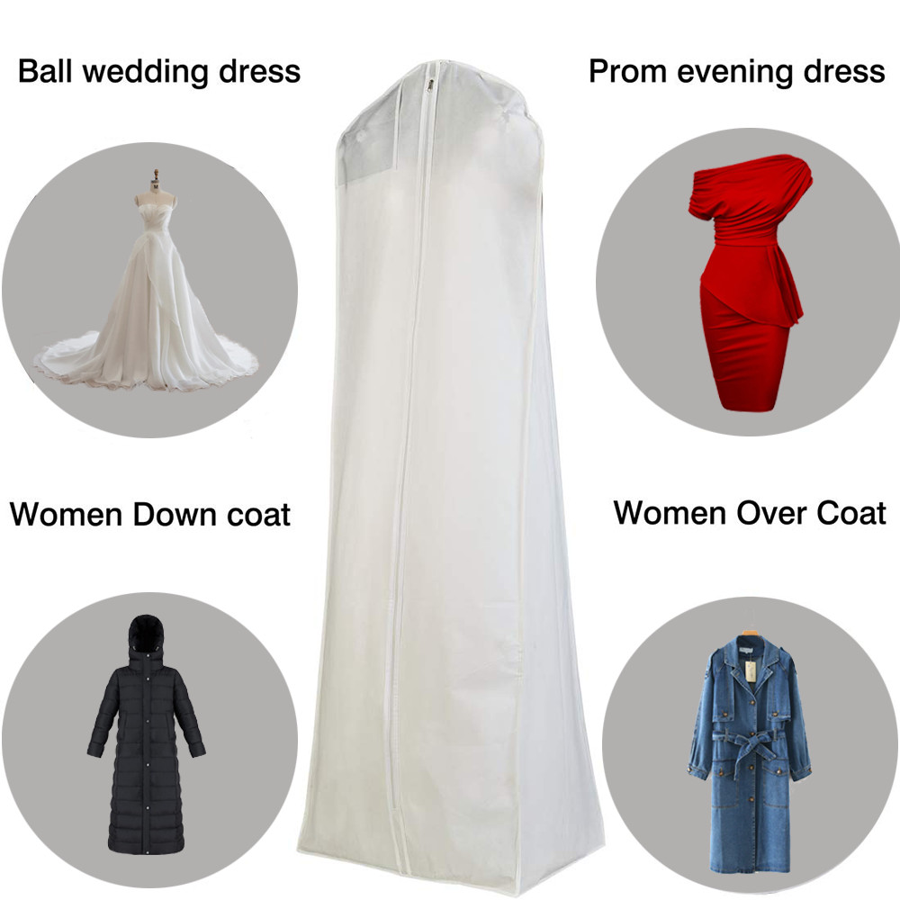 Garment Bag with Zipper, Clothes, Coats Cover Bags , Hanging Garment Suits (54") gallery