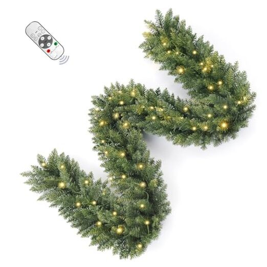 9FT Pre-Lit Artificial Battery Operated Polyvinyl Chloride (PVC) Green 9FT gallery