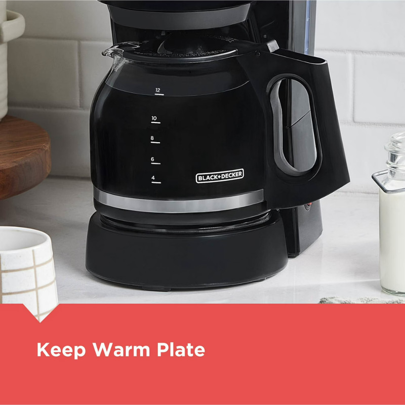 BLACK+DECKER 12-Cup Drip Coffee Maker with Easy On/Off Switch and Sneak-A-Cup gallery