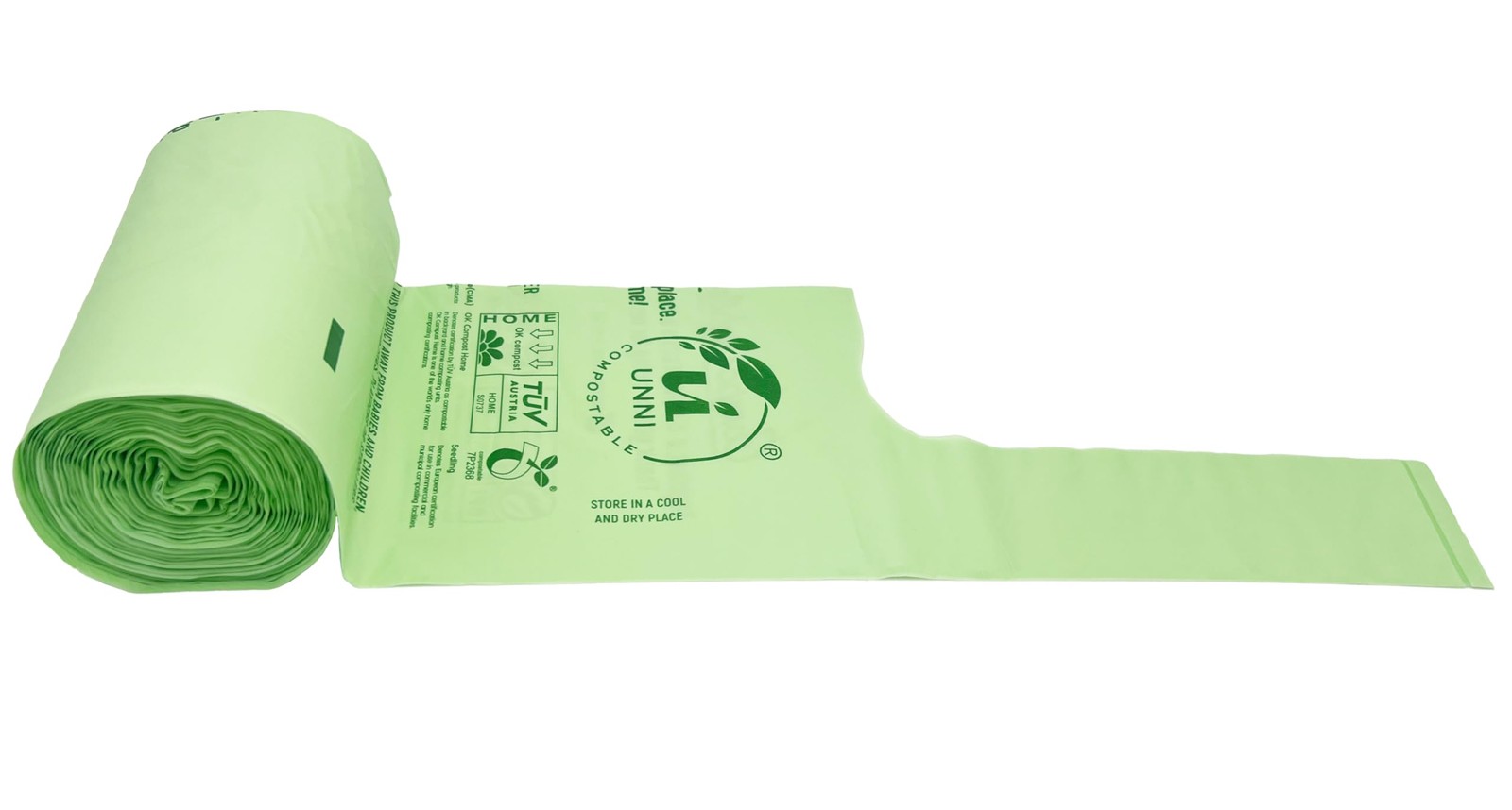 Compostable T-Shirt Bags with Tie Handles, 1.6 Gallon / 6 Liter, 50 Count, 0.... gallery