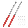 2-Pack Telescopic Handheld Flagpoles, 5.2ft/1.6m Stainless Steel Pole [Red] gallery