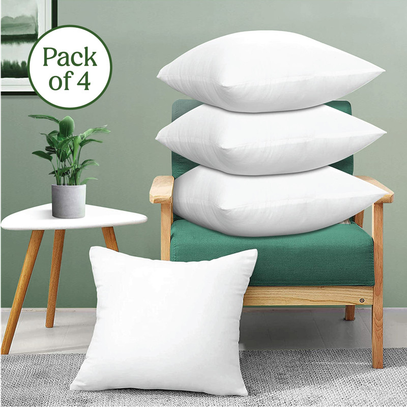 Pack of 4 Throw Pillows Insert Ultra Soft Bed & Couch Sofa Decorative Pillows gallery
