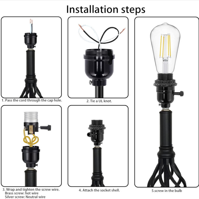 UL Listed E26 Light Socket, Threaded Lamp Socket Replacement with On/Off Switch gallery