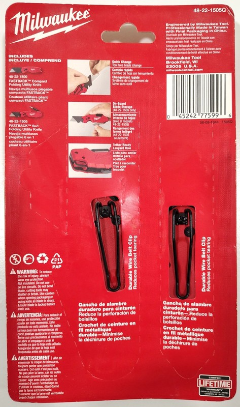 Milwaukee Fastback Pack 6-in-1 & Compact Utility Knife Set 48-22-1505Q gallery