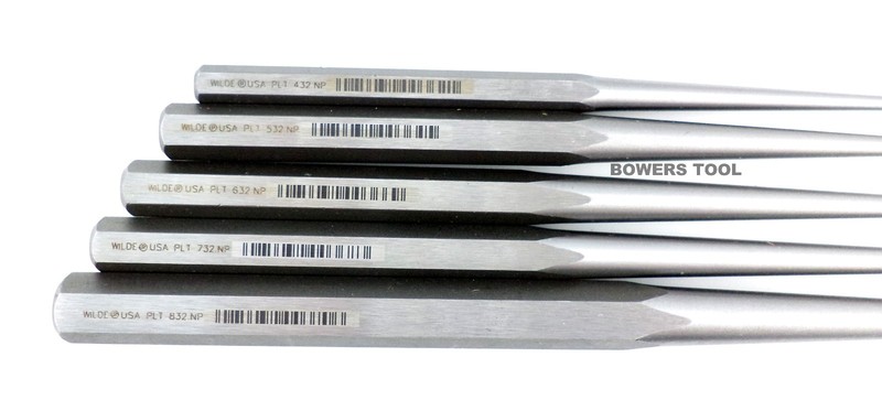 Wilde Tool 5pc Extra Long Taper Line up Drift Punch Set Professional MADE IN USA gallery