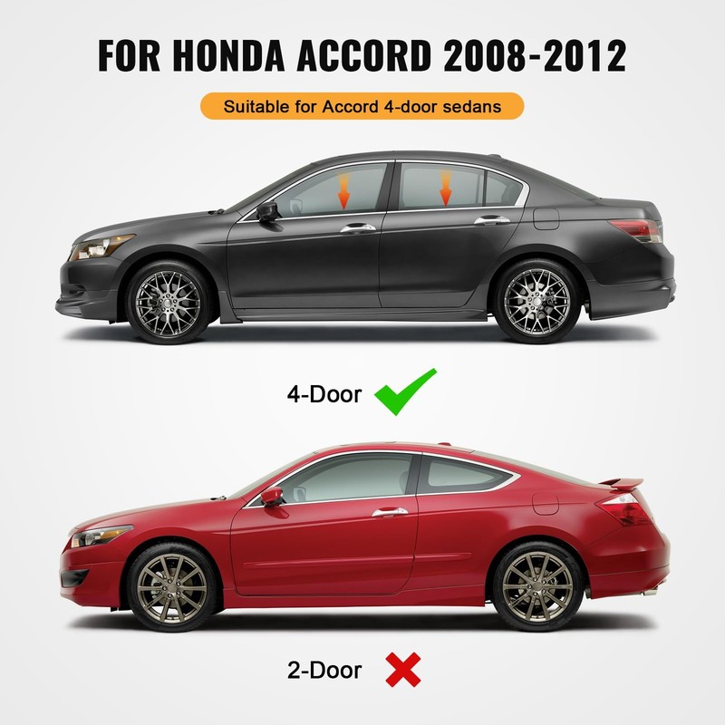 Auto Window Seal Weather Stripping for 2008-2012 Honda Accord 4-Door Sedan gallery
