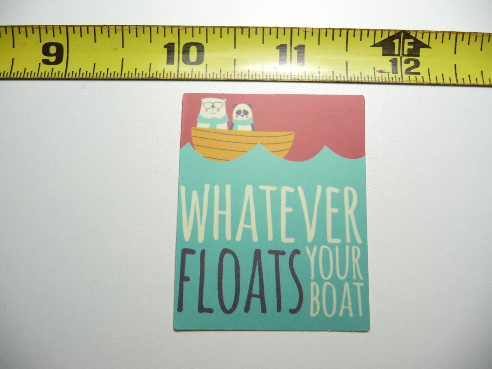 WHATEVER FLOATS YOUR BOAT PANDA POLAR BEAR SMALL STICKER DECAL MOTIVATIONAL gallery