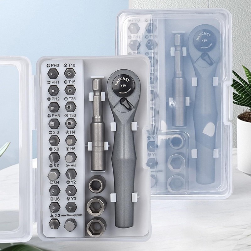 25 in 1 Ratcheting Screwdriver Set Multi Tool Pocket Screwdriver Bits Included gallery