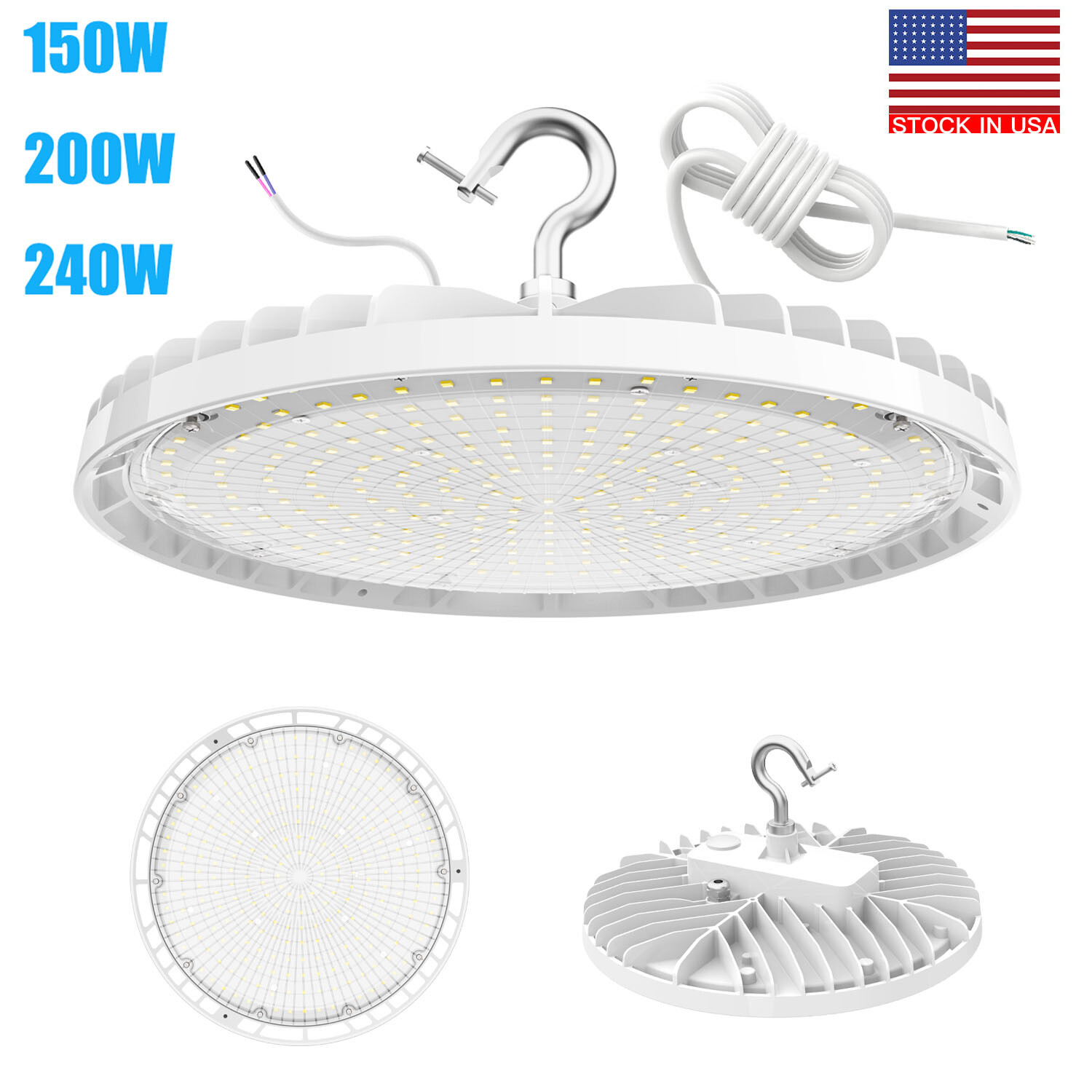 150W 200W 240W LED UFO High Bay Light Dimmable Factory Warehouse Led Shop Light gallery