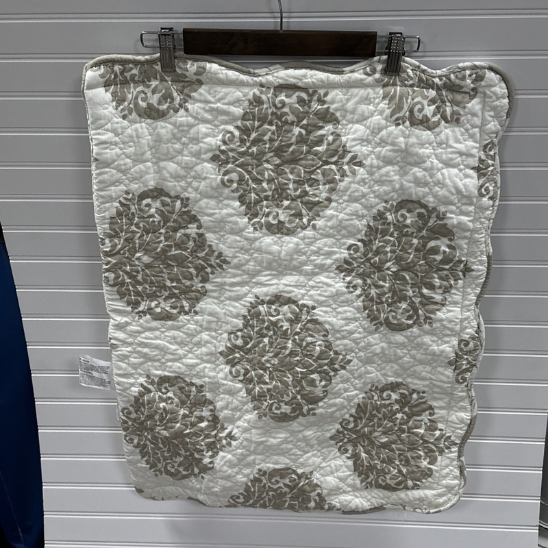 Cracker Barrel Daryn Reversible Whole Cloth Quilted Sham Standard Size Damask gallery