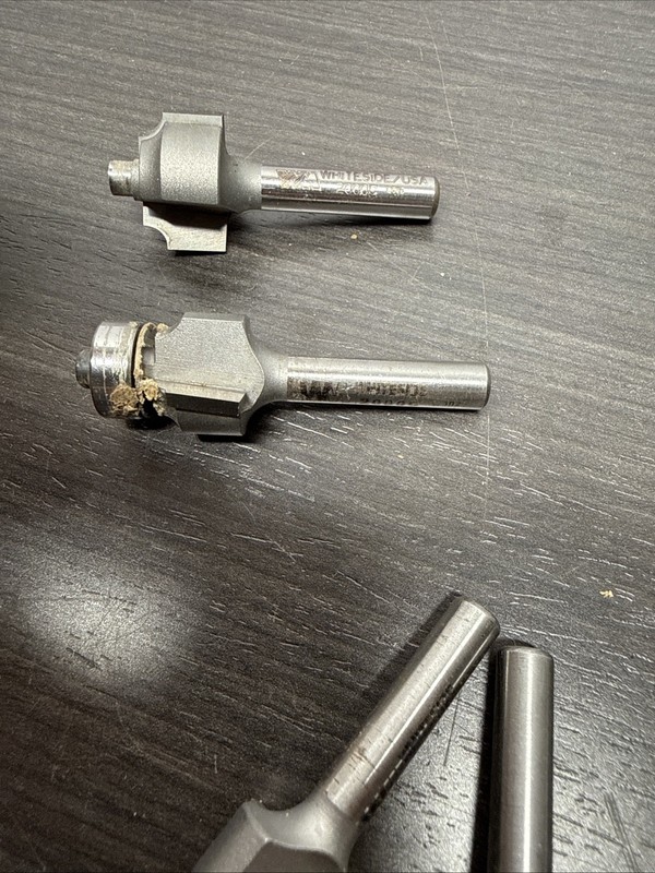 9-Pcs. #2000C, #2001 ROUNDOVER BIT 1/4" Shank, 6- 1/8" Radius, 3- 1/4” Radius gallery