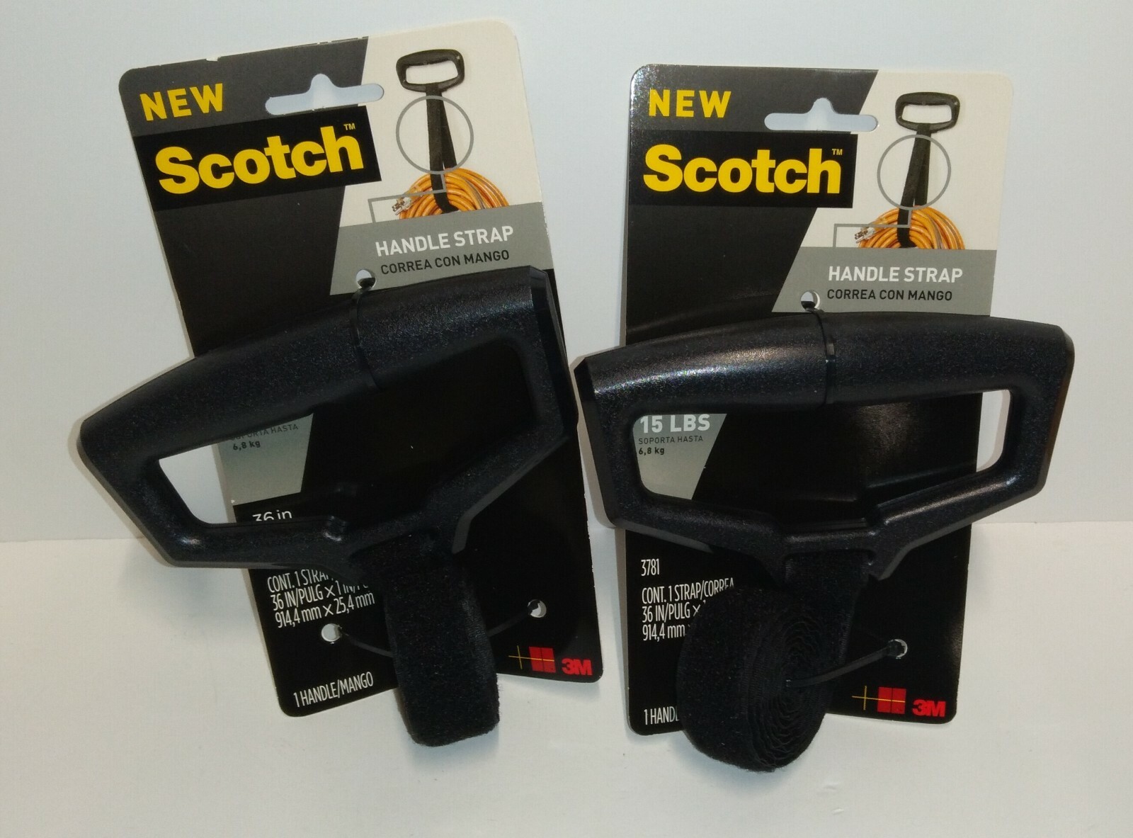 3M Scotch Electric Cord Carry Handle Strap 36" hold up to 15lbs - 2 Pack **NEW** gallery