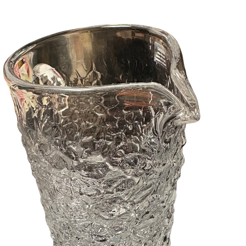 Crate & Barrel Krosno “Melting Ice” Glass Pitcher Norda Made In Poland gallery