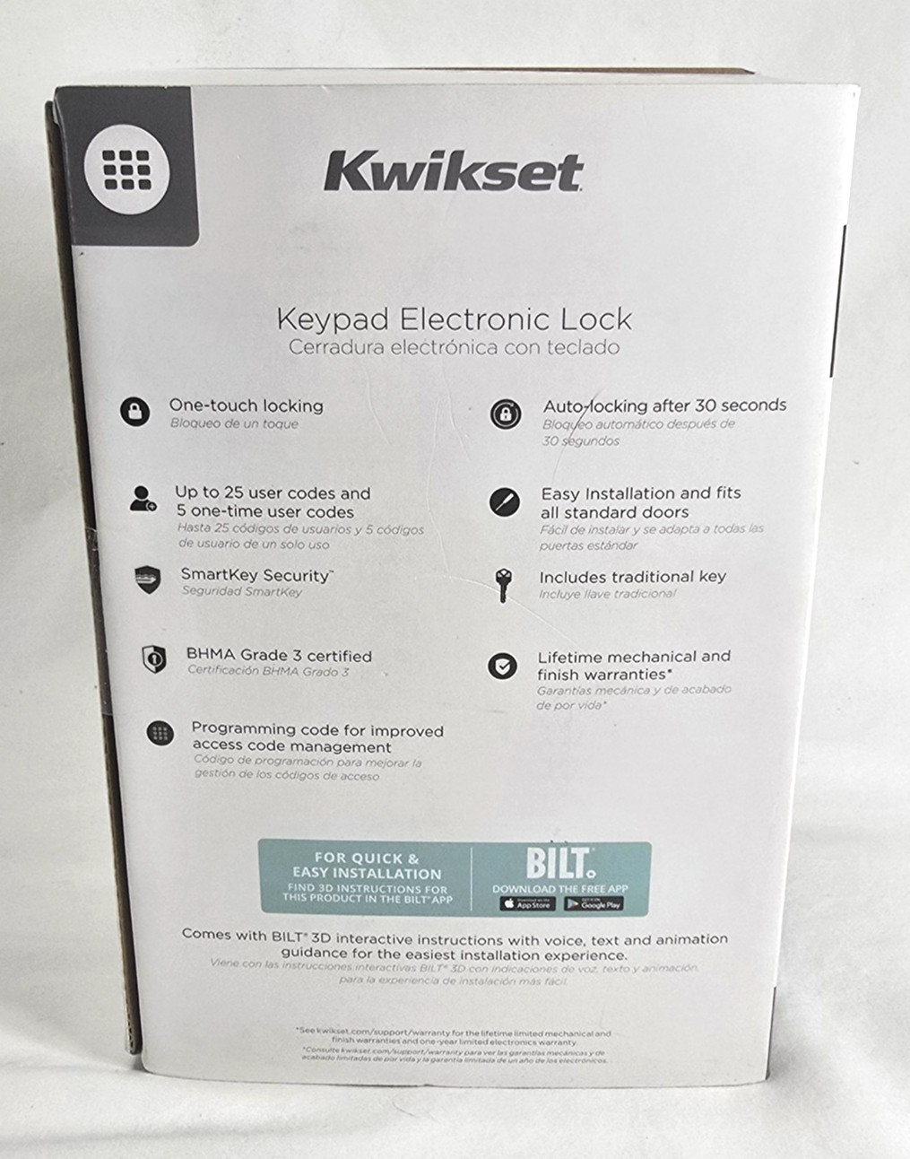 Kwikset Keyway Keypad Electronic Lock Grade 3 Satin Nickel KW1 992500-005 gallery
