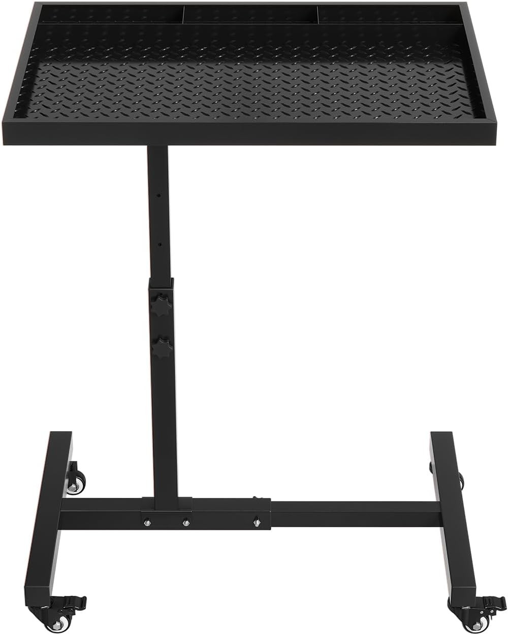 Rolling Tool Tray w/ Wheels Adjustable Height Mobile Work Table 220Lb Work Table gallery