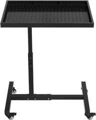 Rolling Tool Tray w/ Wheels Adjustable Height Mobile Work Table 220Lb Work Table