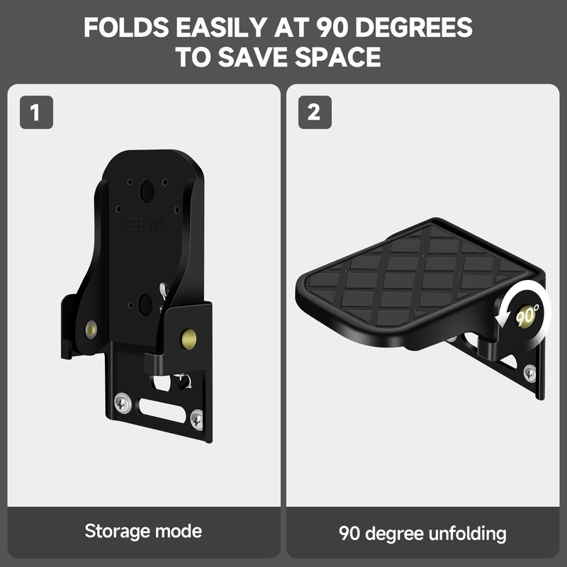 Folding Truck Bed Step, Bumper Steps for Pickup Truck, Tailgate Ladder for RV... gallery