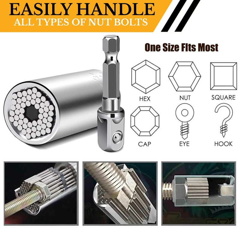 Gifts Men Universal Super Socket Wrench Repair Tool Professional Multi Function gallery