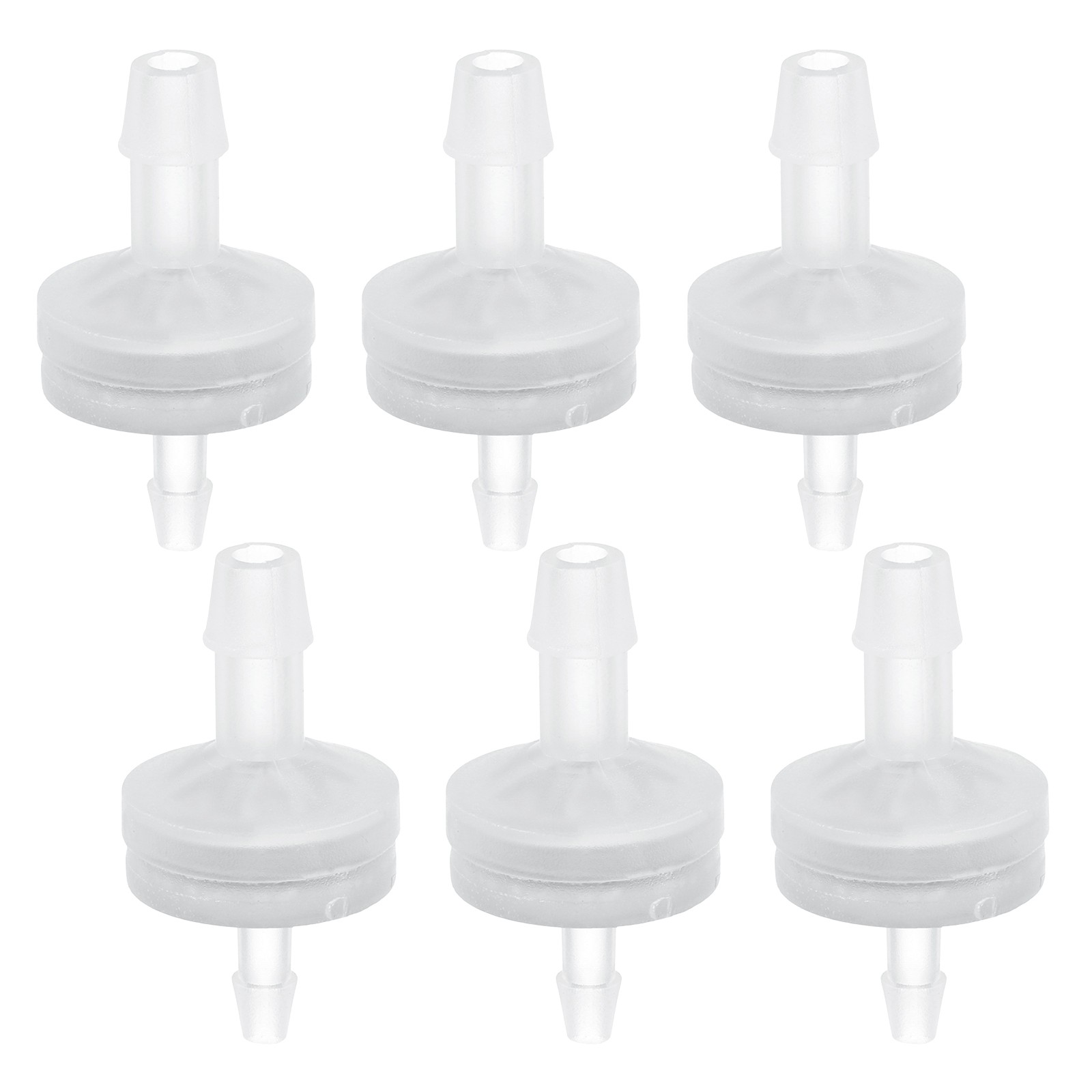 1/4 1/8 Inches One Way Check Valve, 6 Pcs Plastic Hose Barb, Clear gallery