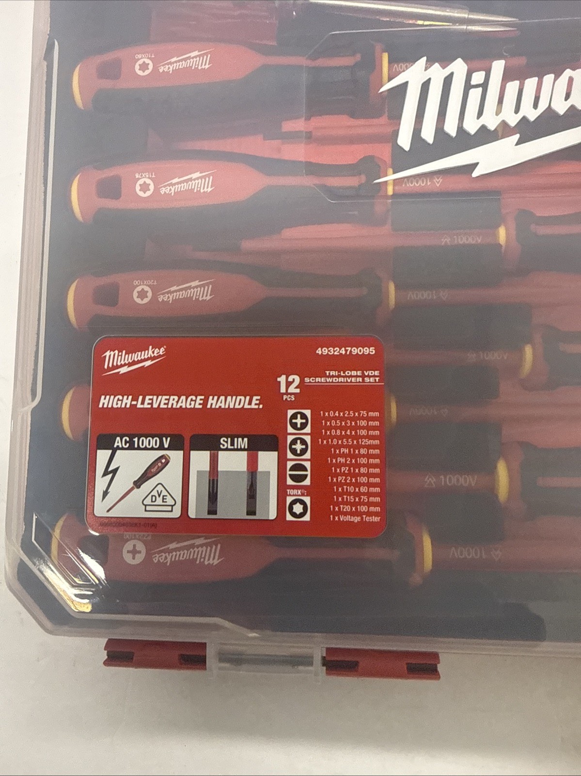 Milwaukee Tri-Lobe VDE Screwdriver 12pc Set VDE Tested To 10,000v gallery
