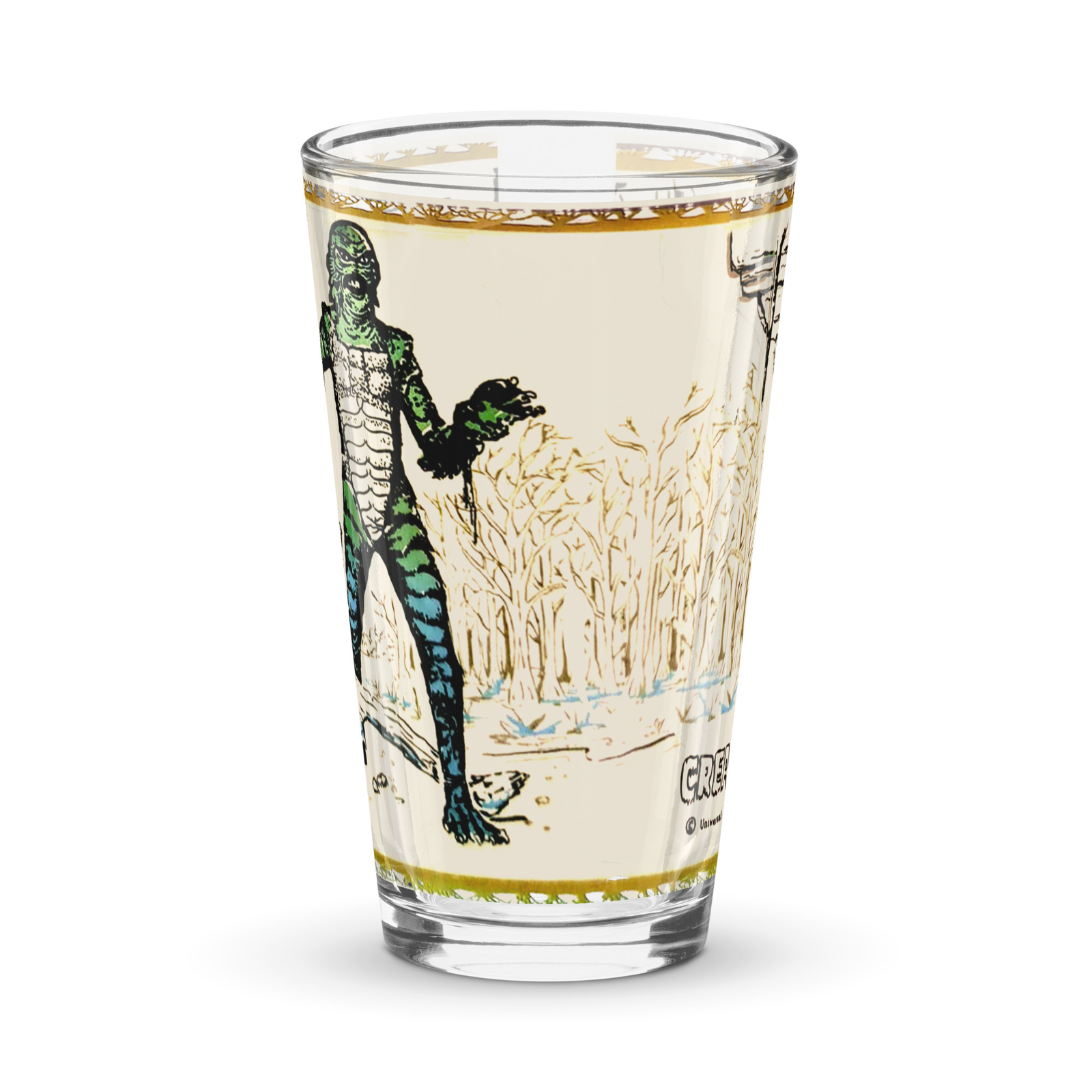 CREATURE - Universal Monsters 63 Pint Glass Anchor Hocking Repro Lagoon C@@L! gallery