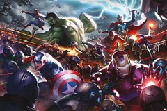 Marvel Heroes Assault – Comic Poster (Future Fight – Iron Man, Spider-Man..)