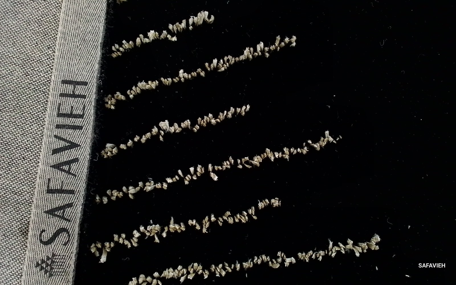BLACK / BEIGE 7'-6" x 9'-6" Back Stain Rug, Reduced Price 1172777917 SOH655Z-8 gallery