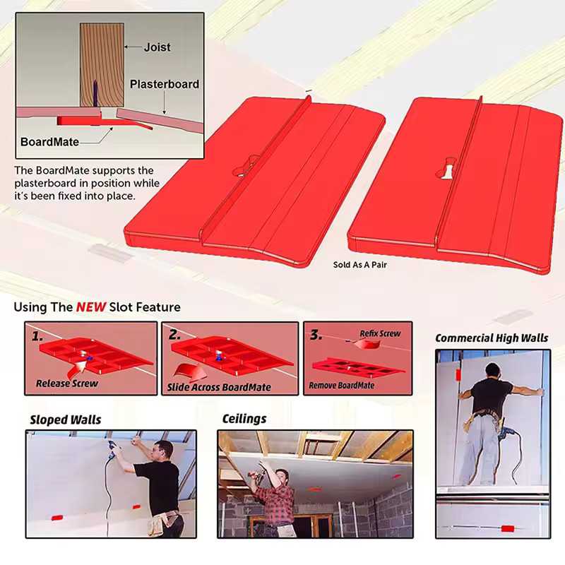 4PCS Pro Drywall Support Kit – Ceiling & Wall Aligner for DIY & Carpentry gallery