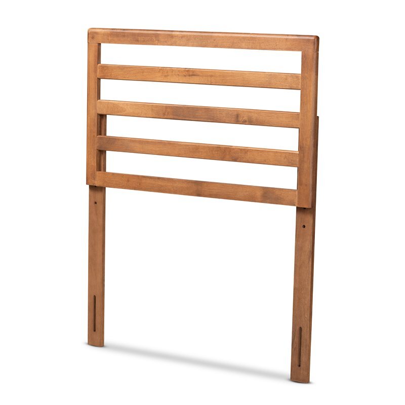 Baxton Studio Akemi Walnut Finished Wood Twin Size Headboard gallery
