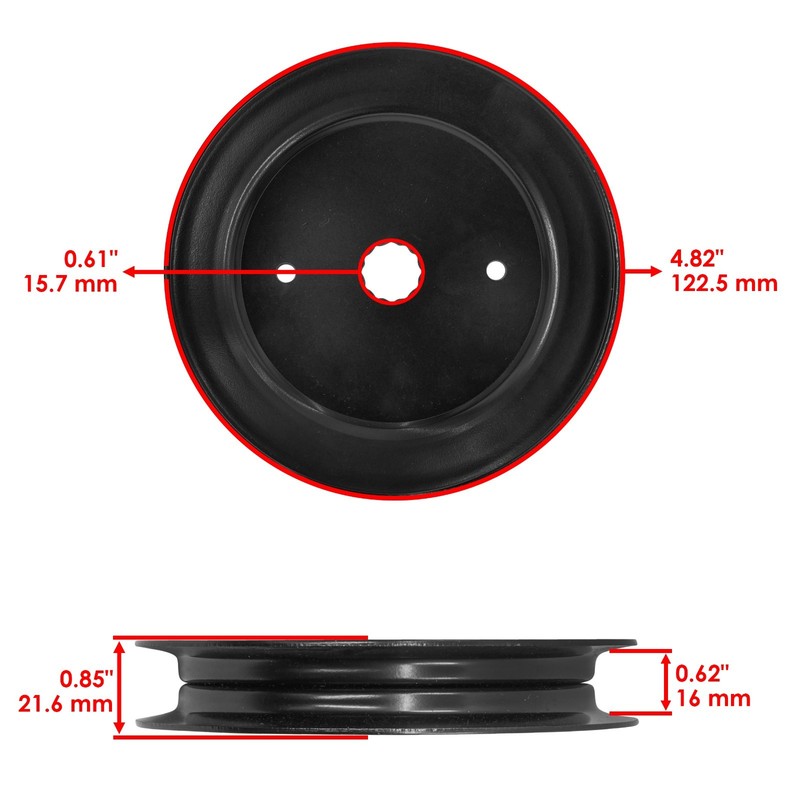 604214 603988 52" Deck Spindle & Pulley For Hustller Raptor Limited Raptor EX gallery