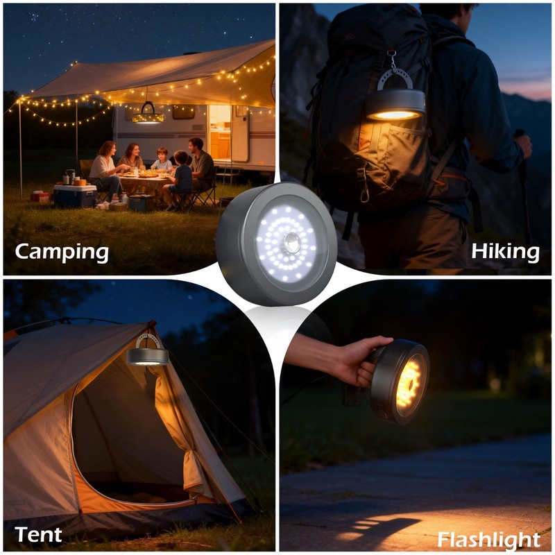 5200 mAh Solar Camping String Light, Portable Warm White Fairy String Lights gallery