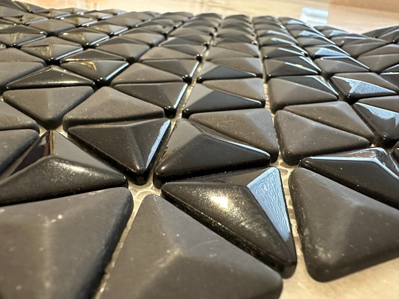 Black Triangle Matte and Glossy Mixed Mosaic Glass gallery