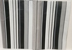 Thin Peva Vinyl Tablecloth 60″ Round, MULTICOLOR STRIPES, black, grey, white, GR