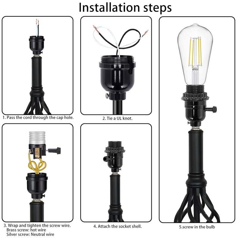 Durable E26 Threaded Lamp Socket Replacement with Convenient Switch, 1-Pack gallery