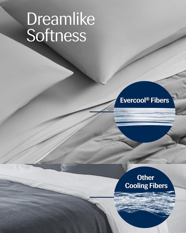 ® Evercool® Cooling Comforter, King/Cali King, Blanket for Hot Sleepers, All Sea gallery