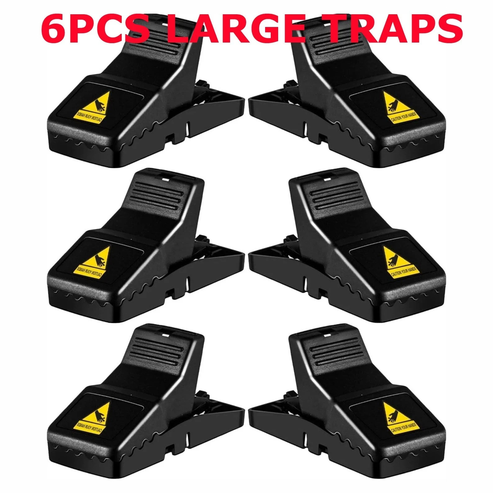 6 Pack Large Mouse Traps Killer Reusable Snap Trap for Rat Mice Gophers Chipmunk gallery