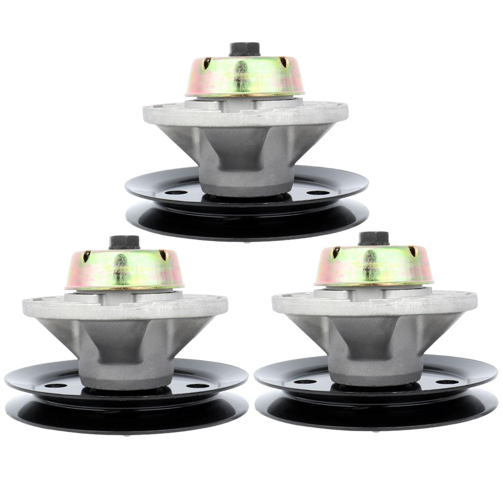 3 PK Spindle Assembly with Pulley For John Deere AM121342, AM121229 48"54" Decks gallery