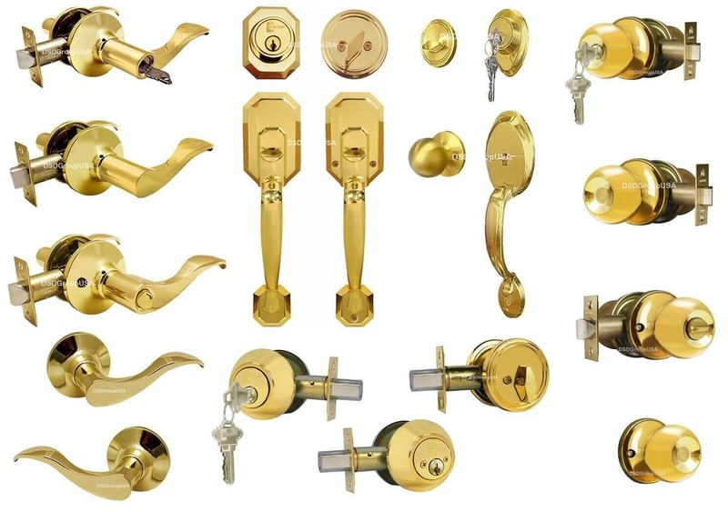 Constructor Prelude Passage Door Lever Handle Hallway Closet Lock Polished Brass gallery