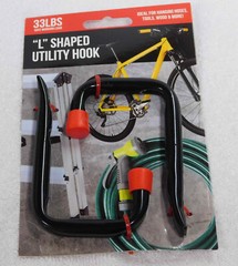 2 Pack Heavy Duty L Shaped Utility Hook 33 Lbs Load NEW L