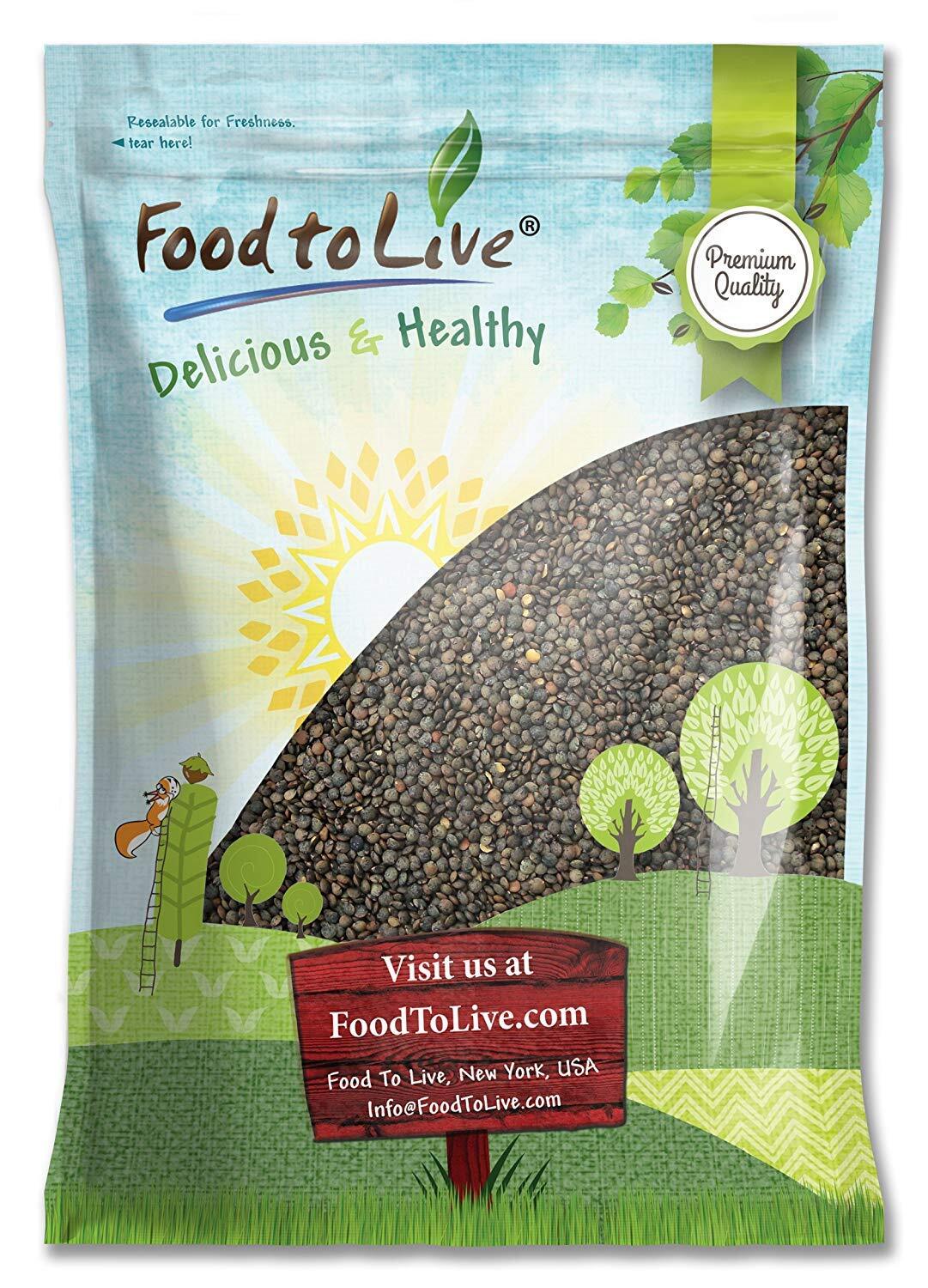 French Green Lentils - Sproutable, Kosher, Raw, Vegan - by Food To Live gallery