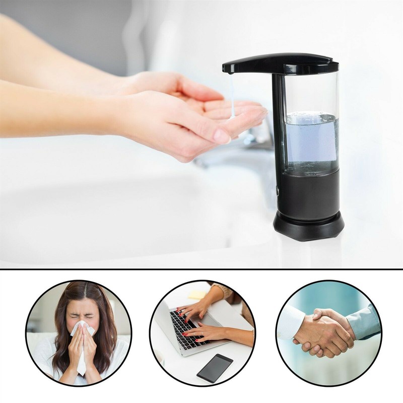 Touchless Automatic Liquid Soap Dispenser Motion Sensor 4 AAA Battery Operated gallery