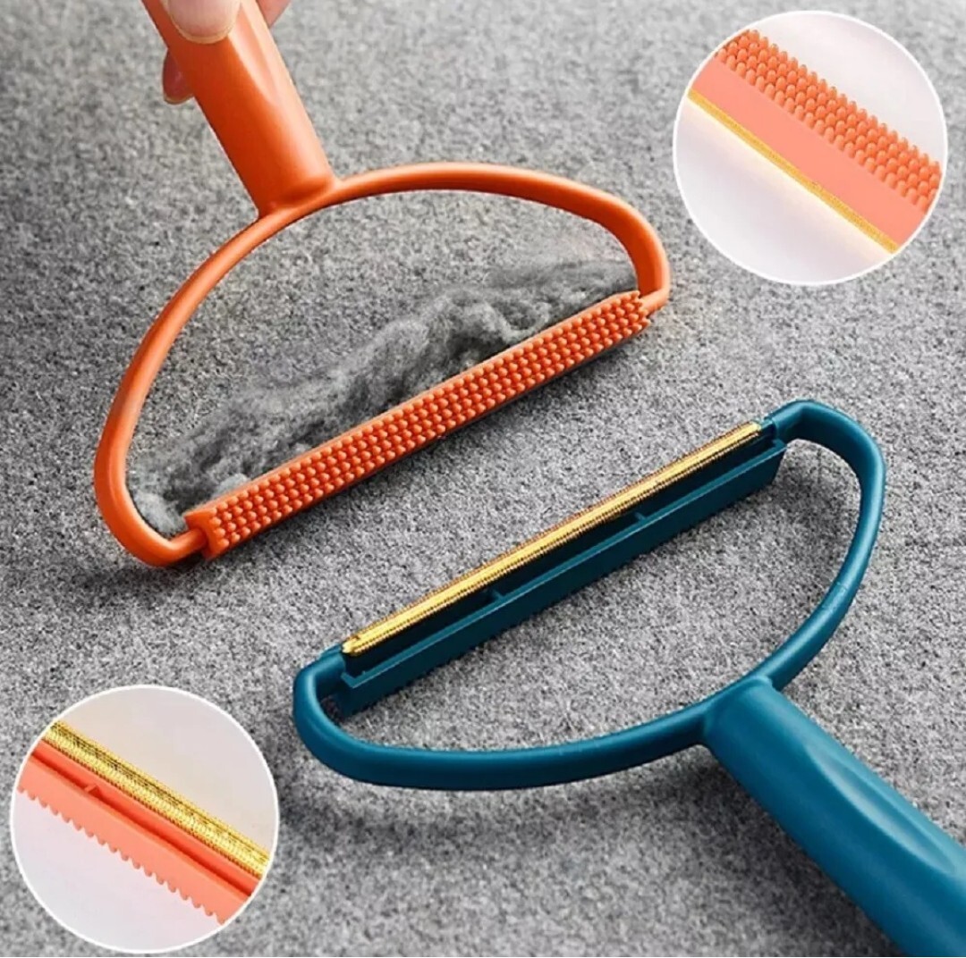 2-Piece Double-Sided Lint Remover - Reusable Fuzz Shaver Clothes Lint Roller Set gallery