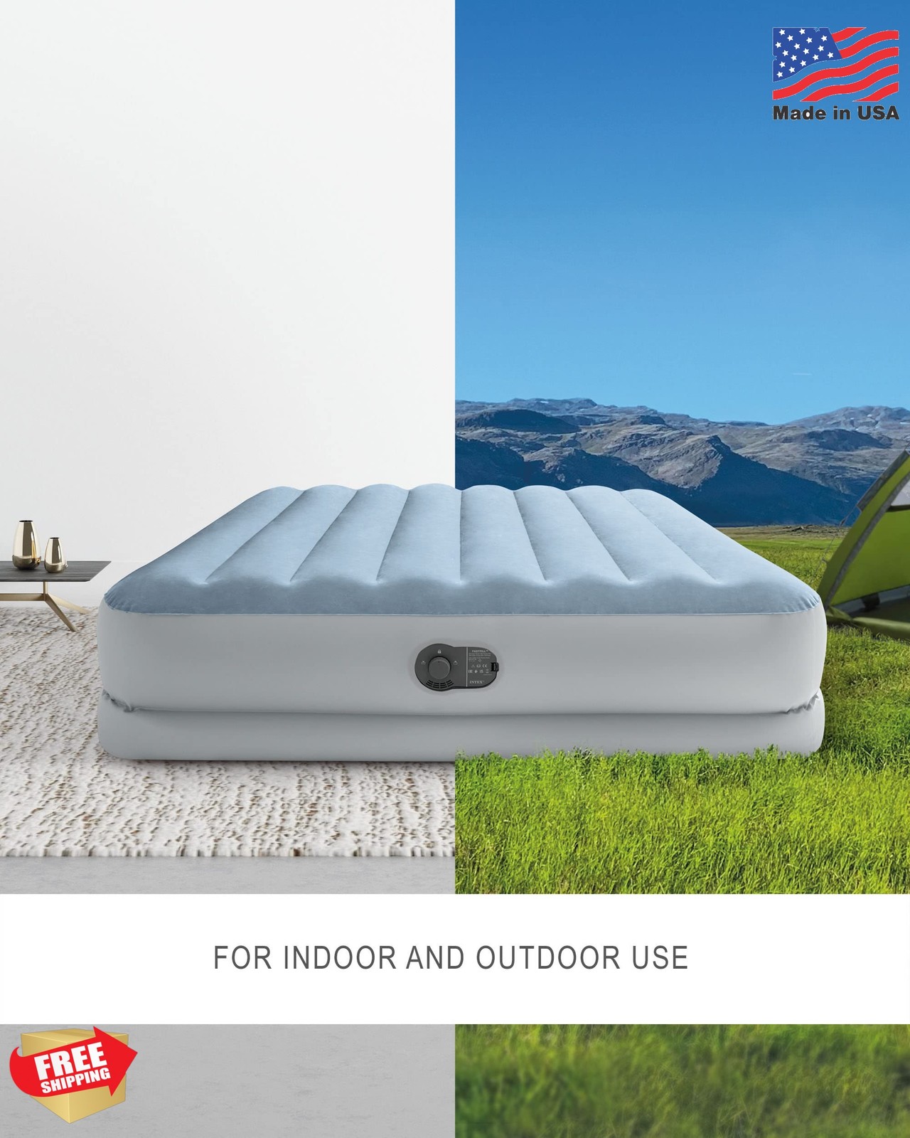 Intex 64159E Dura-Beam Plus Mid-Rise Air Mattress: Fiber-Tech - Queen Size - Bui gallery